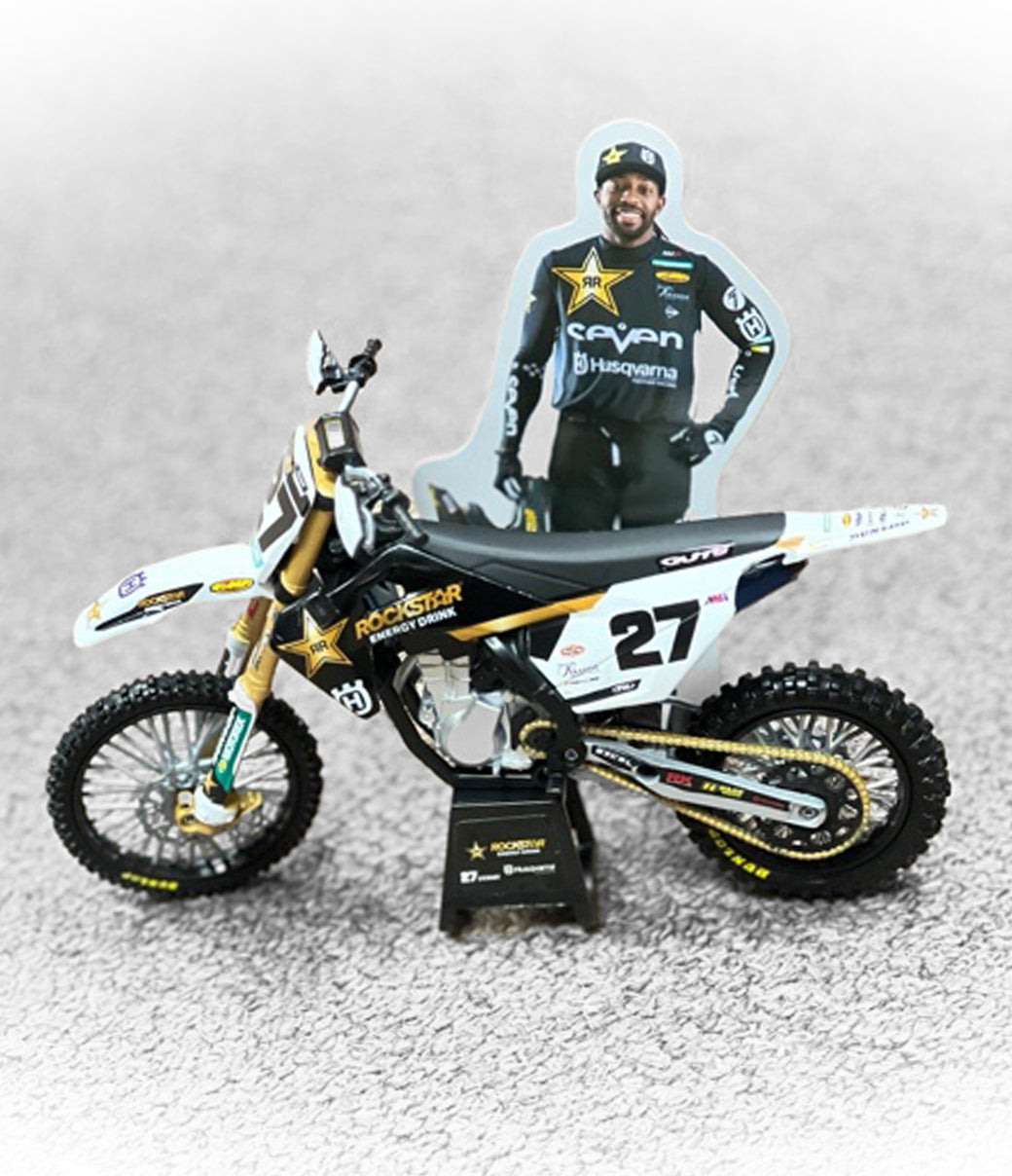 Rockstar Husqvarna dirtbike # 27 Malcolm Stewart
