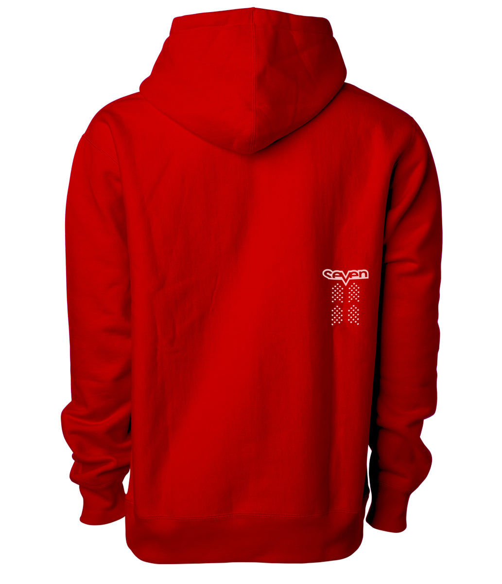 DOT HOODIE RED/WHITE – Seven MX