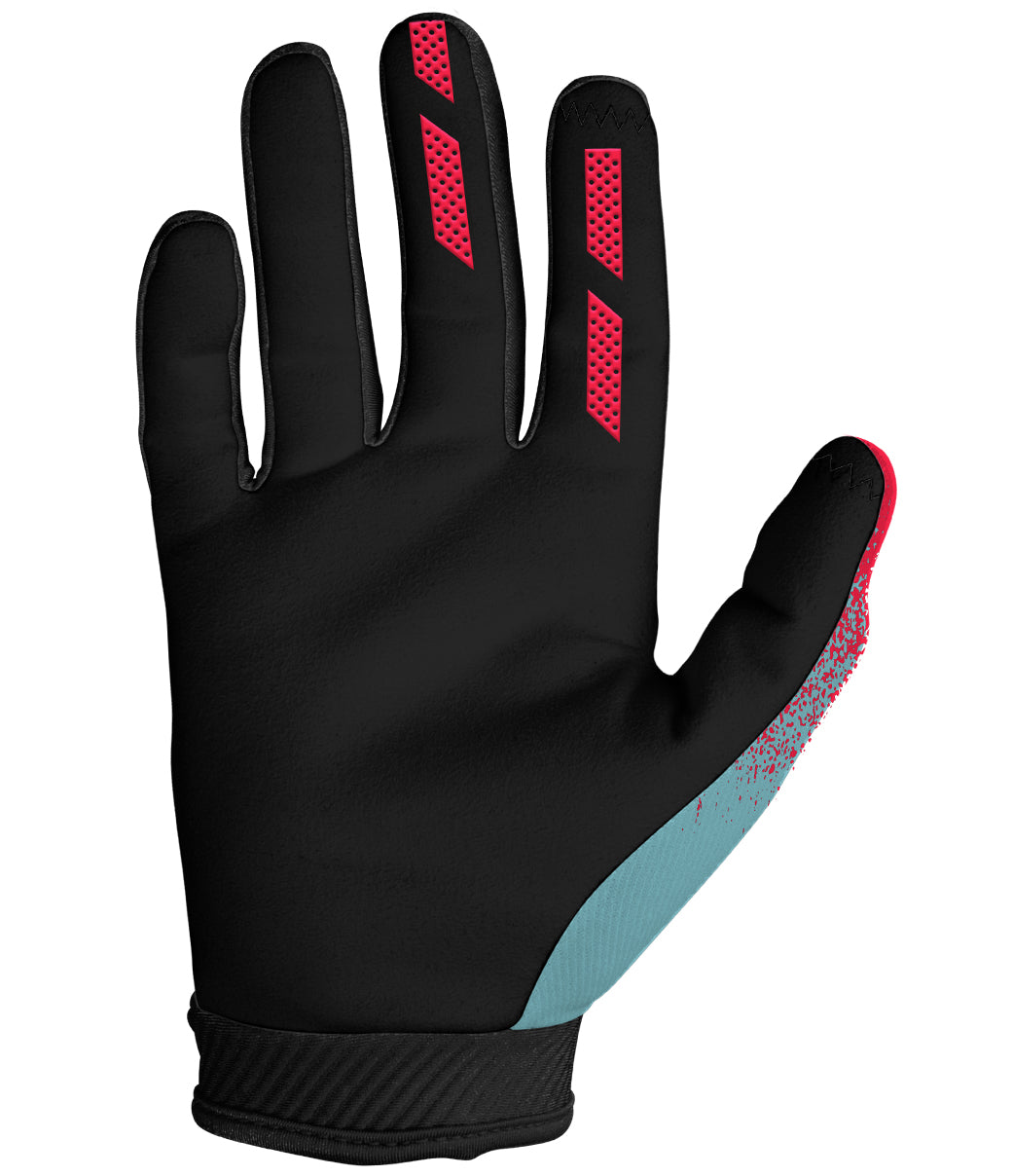 Annex 7 Dot Glove Flo Red/Blue