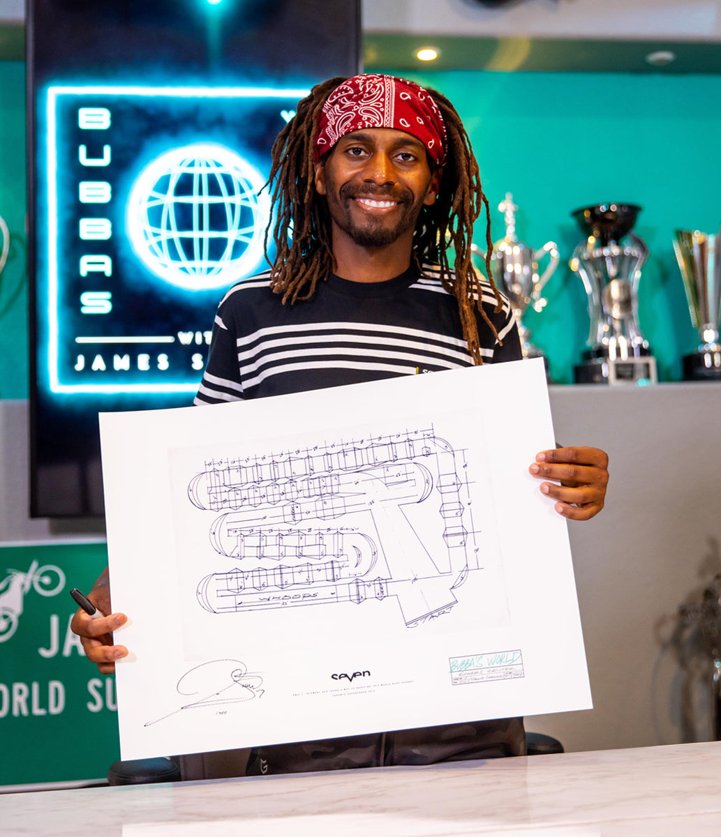 LE Autographed JS Fine Art Track Map Prints-US – Seven MX