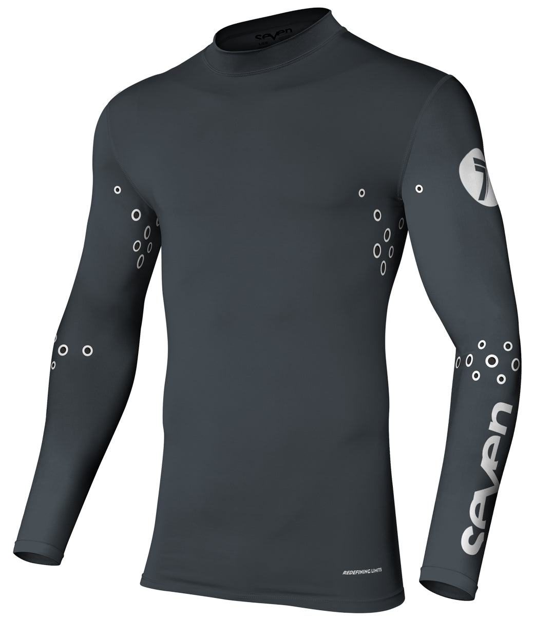 Seven Zero Blade Laser Cut Compression Jersey X-Large Charcoal